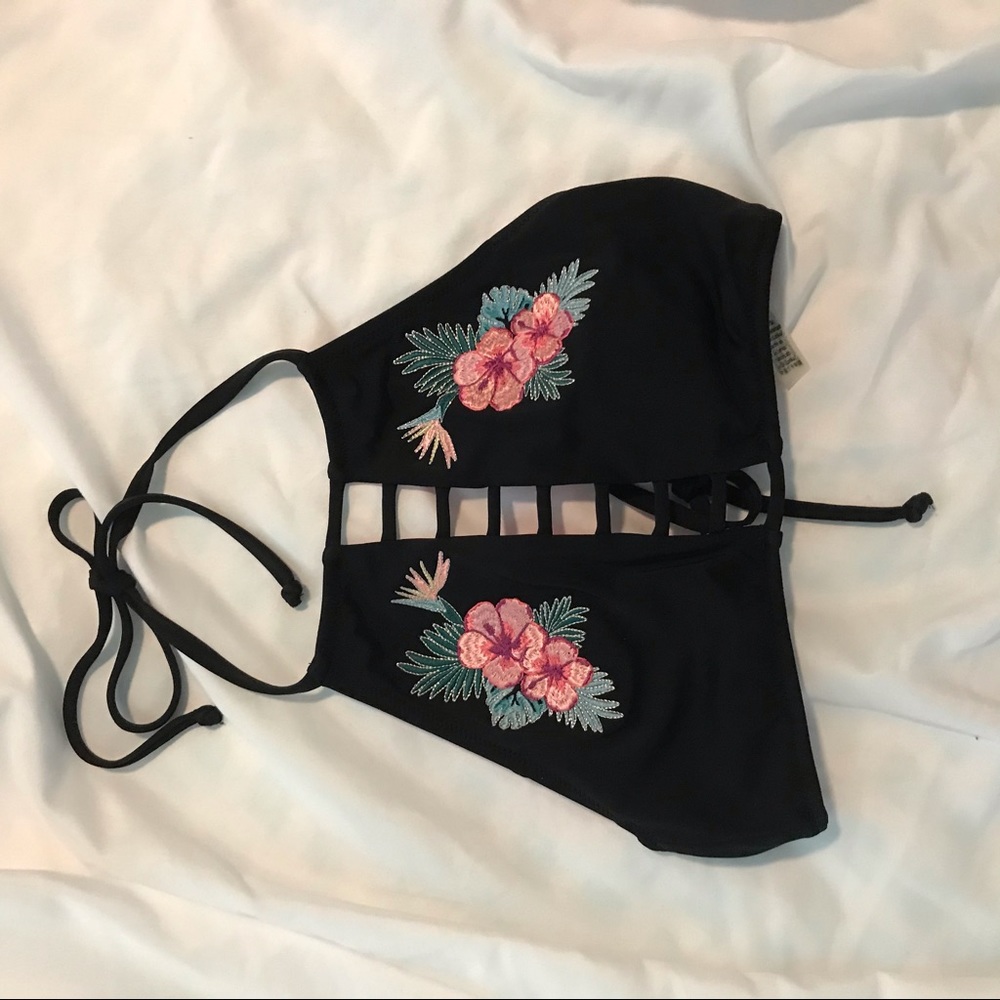 Victoria’s Secret Black Halter Bikini Top